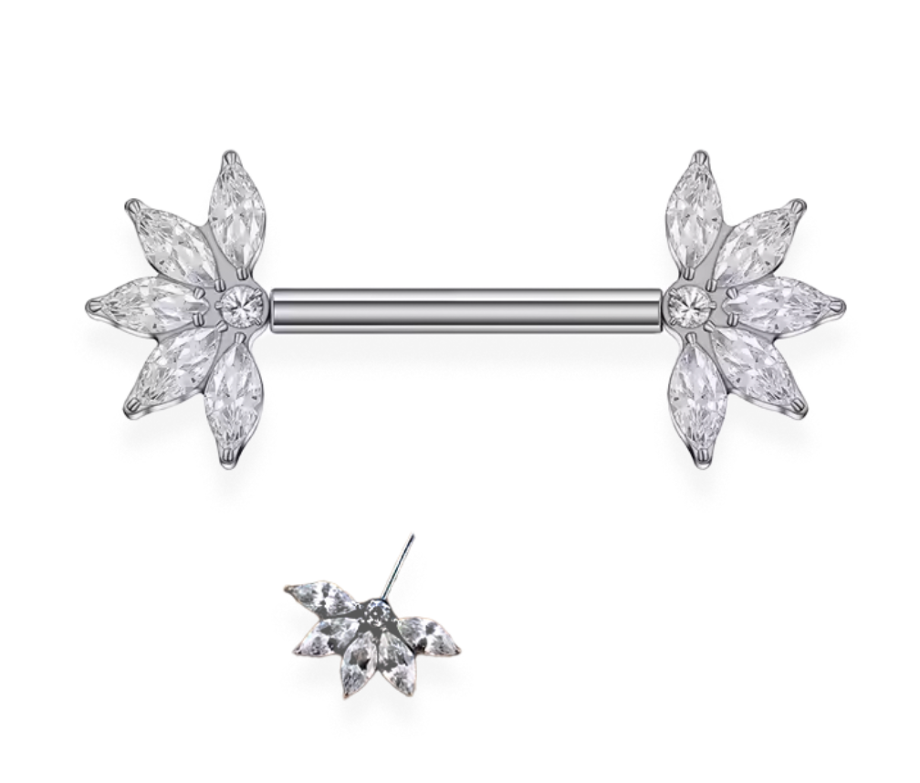 Piercing téton style marquise