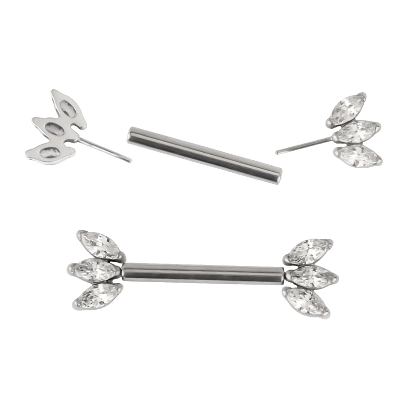 Piercing téton style marquise