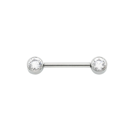 Piercing téton strass rond
