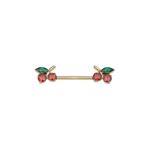 Piercing tétons en forme de cerise