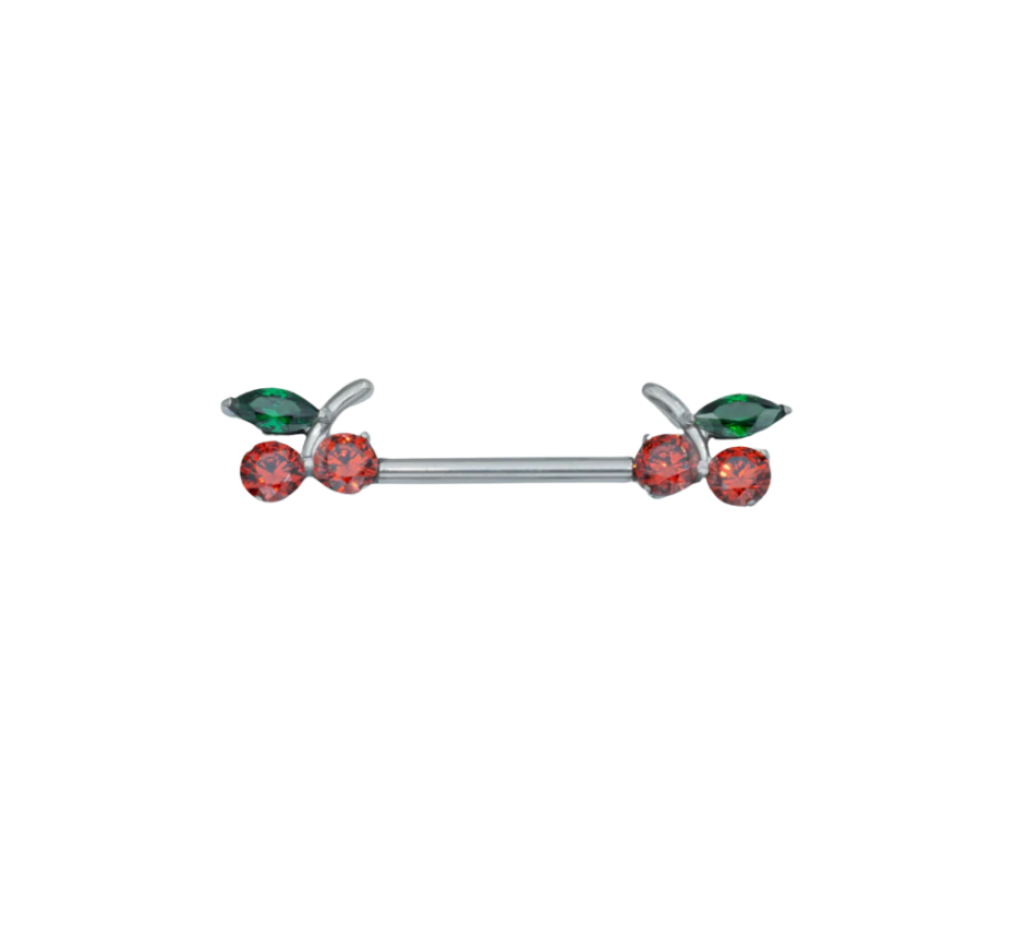 Piercing tétons en forme de cerise